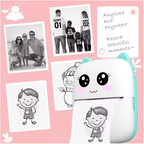 Mini Printer, Ink less Sticker Maker, Photo Journal Notes Memo