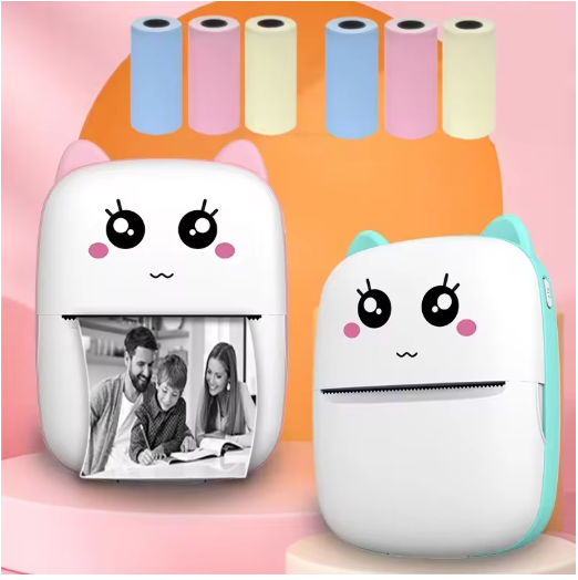 Mini Printer, Ink less Sticker Maker, Photo Journal Notes Memo