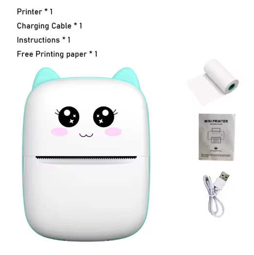 Mini Printer, Ink less Sticker Maker, Photo Journal Notes Memo