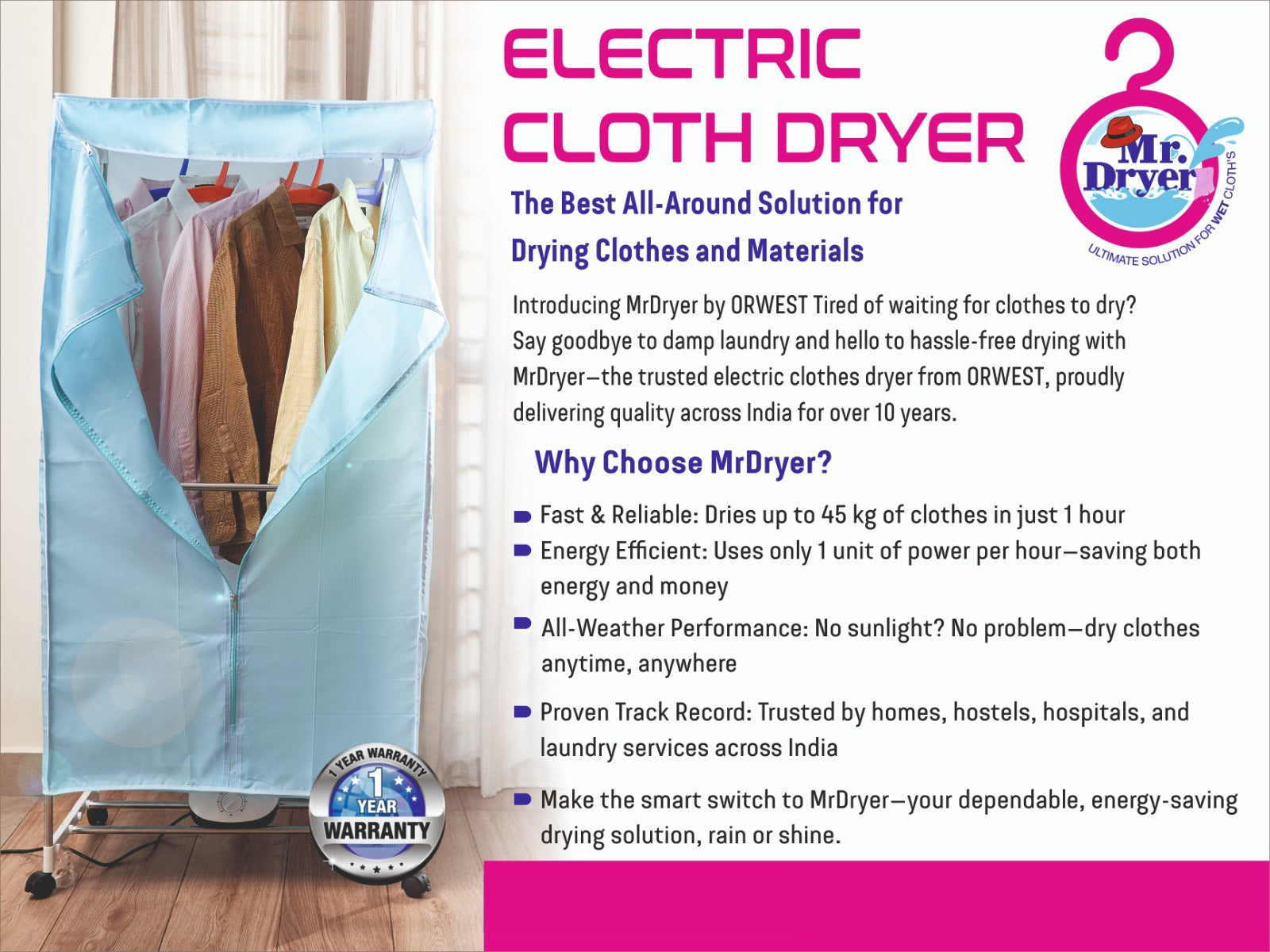 Mr.Dryer Electric Cloth Dryer
