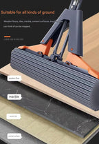 Premium Spong Mop Telescopic Stainless Steel Pipe & Extra Sponge for Efficient Home Cleaning